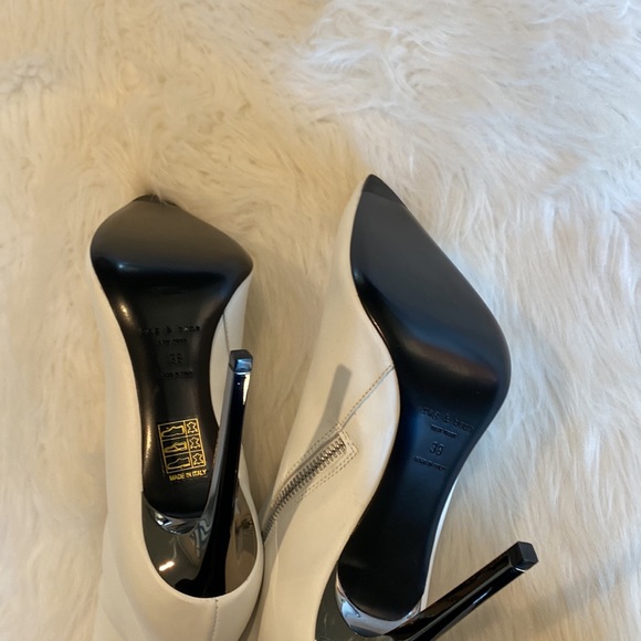 Rag & Bone Wes Boot in White Metallic Heel Size 38 - Picture 7 of 10